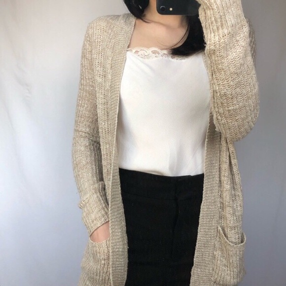 Oatmeal Knit Cardigan - Picture 2 of 4